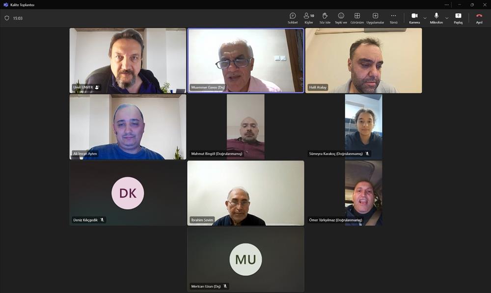 Bölümümüzde Kalite Koordinatörlüğü Toplantısı Gerçekleştirildi